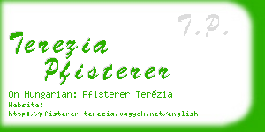 terezia pfisterer business card