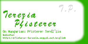 terezia pfisterer business card